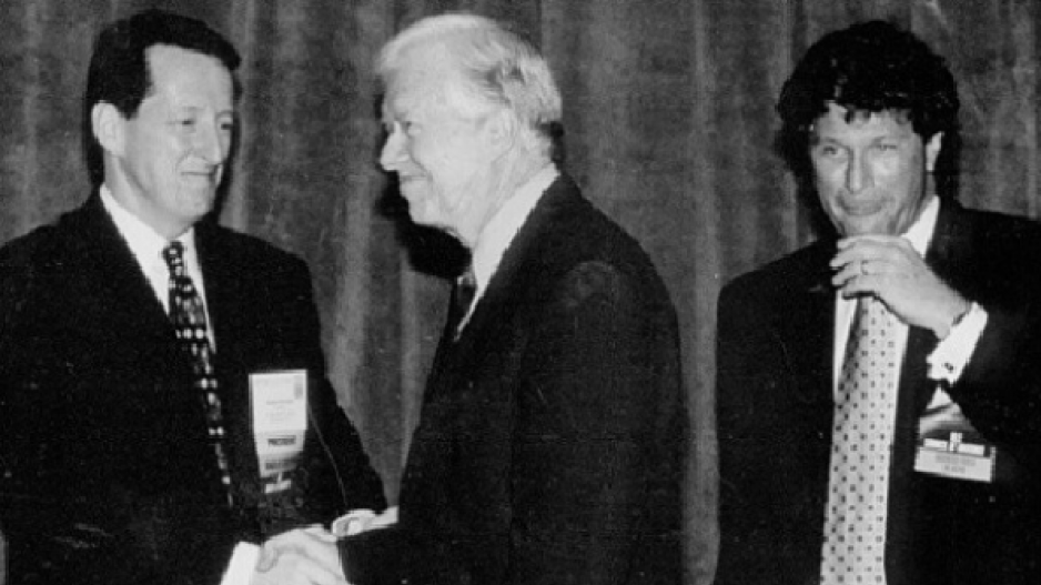 Richard Browdie & Ken Dychtwald with President Jimmy Carter at the 1999 ASA Annual Meeting in Orlando FL.